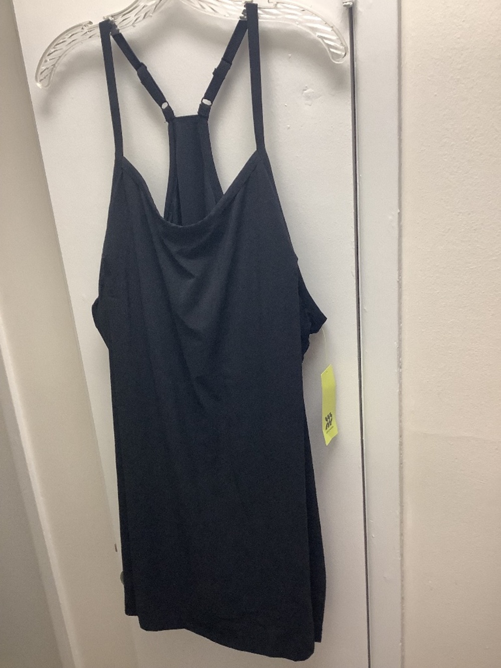 3X one piece swimsuit bathing suit adjustible racer straps + attached coverup